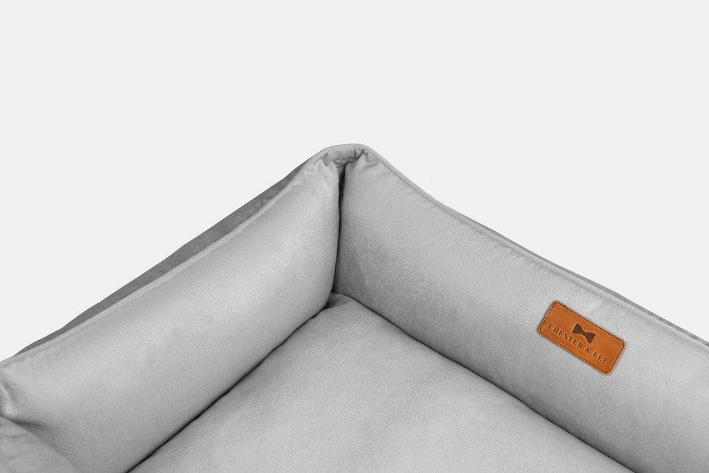 Chester & Lee - Classic Velvet Sleeper Dog Bed Gray