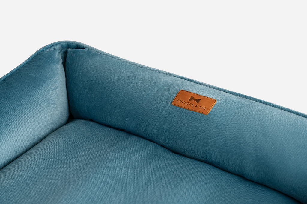 Chester & Lee - Vibrant Velvet Sleeper Dog Bed Tiffany