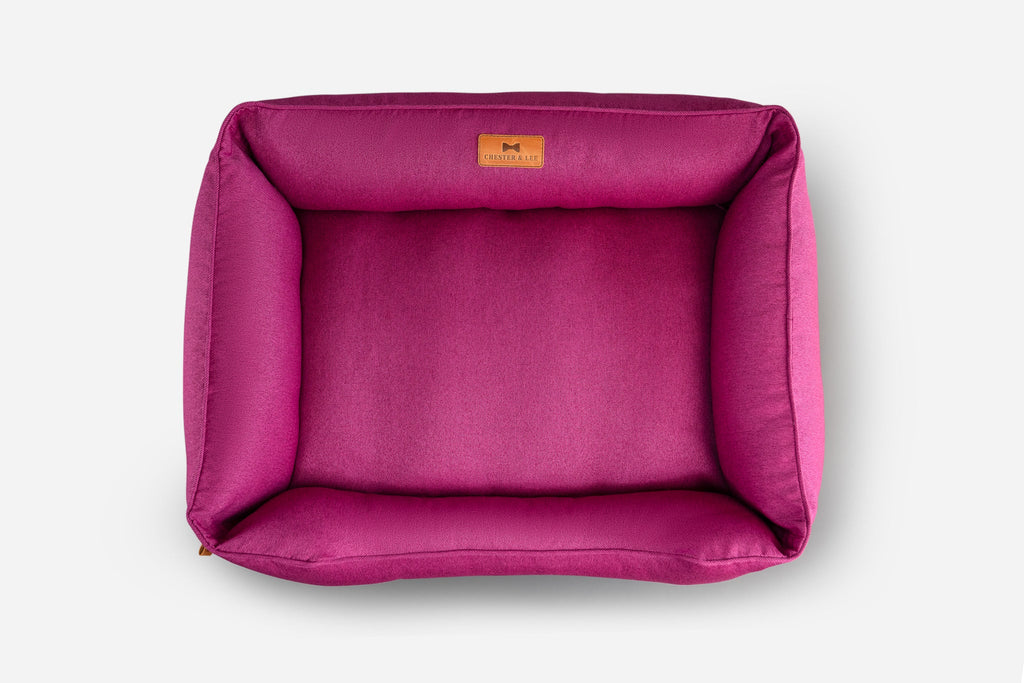 Chester & Lee - Cotton Sleeper Dog Bed Berry Pink