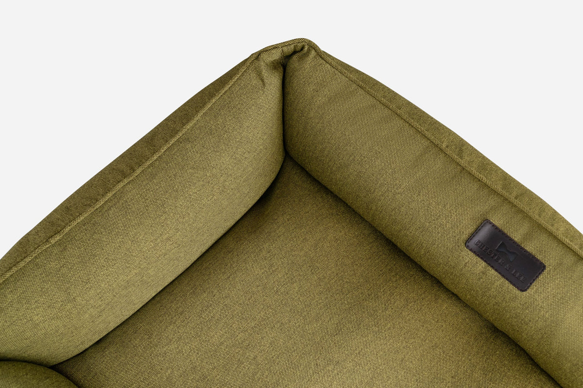 Chester & Lee - Cotton Sleeper Dog Bed Olive