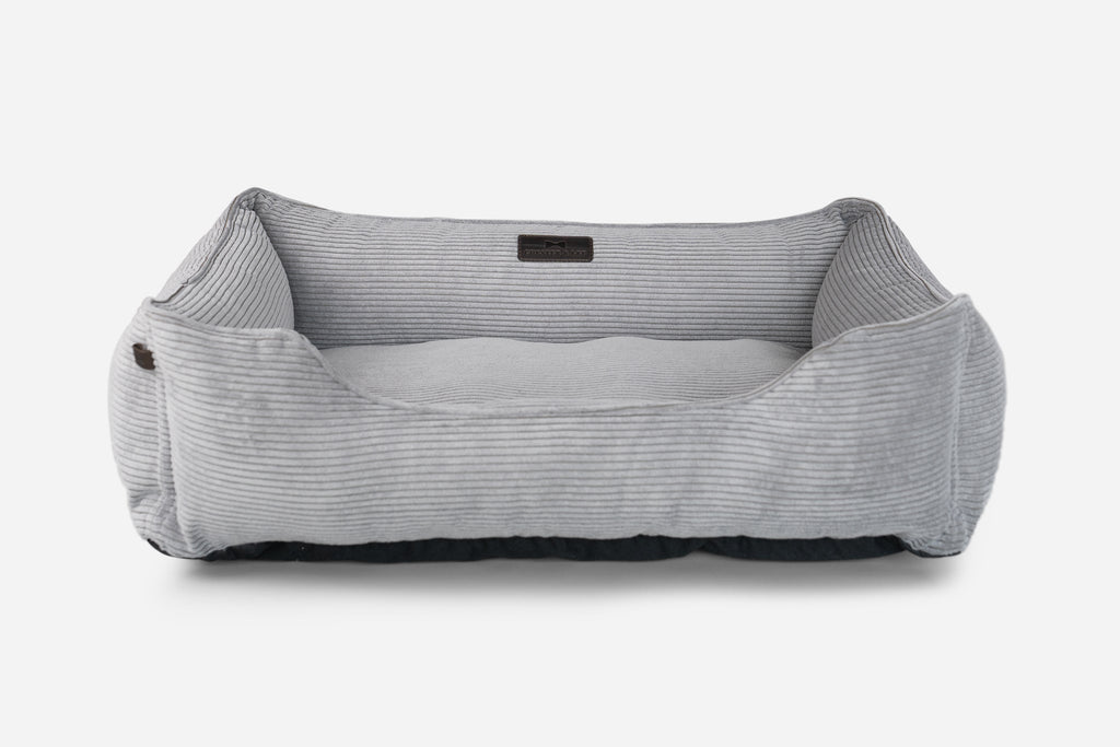 Chester & Lee - Fancy Corduroy Sleeper Dog Bed Gray