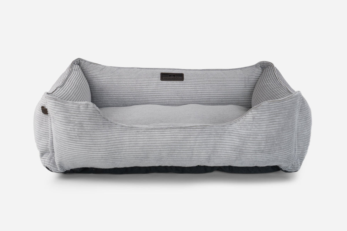 Chester & Lee - Fancy Corduroy Sleeper Dog Bed Gray