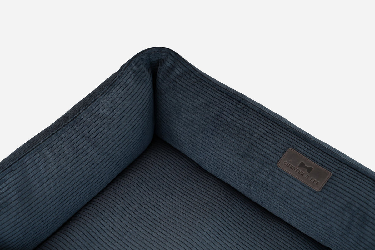 Chester & Lee - Fancy Corduroy Sleeper Dog Bed Graphite