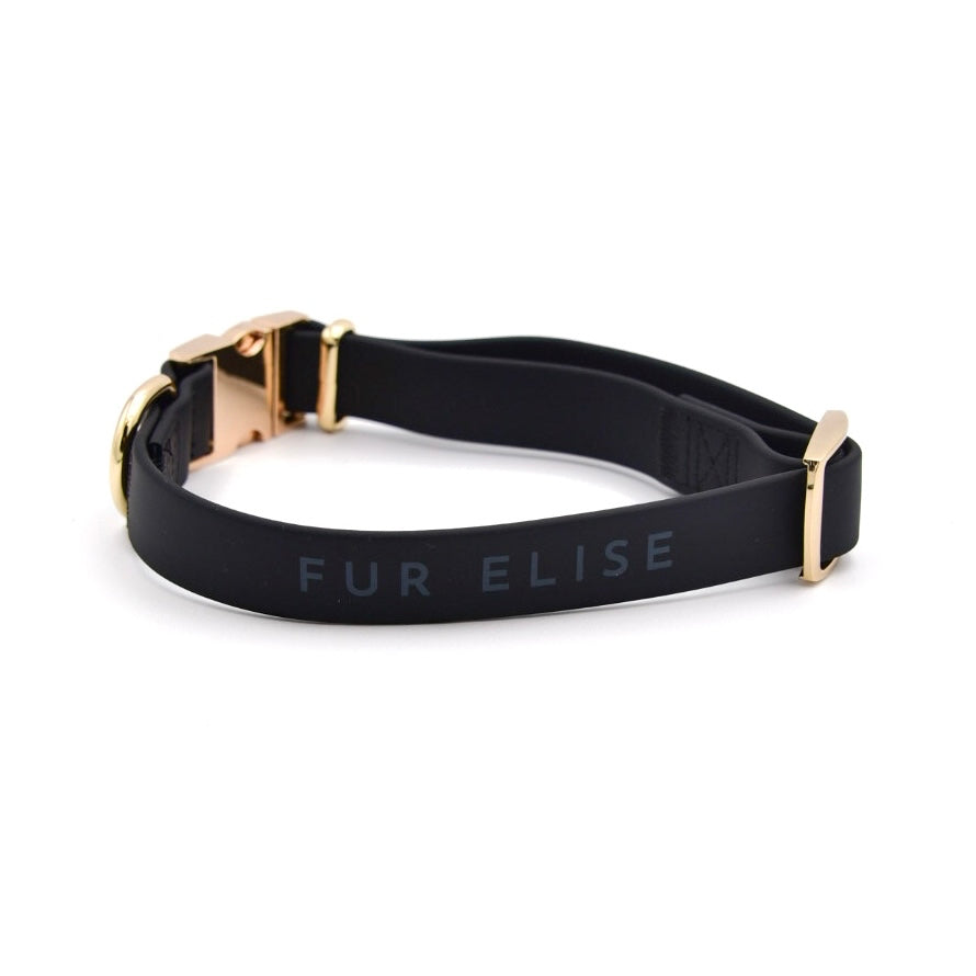 Fur Elise Dog Collar - Noir — collar band and logo