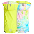 GF PET Reversible Dog Raincoat - Neon Yellow with Tie Dye