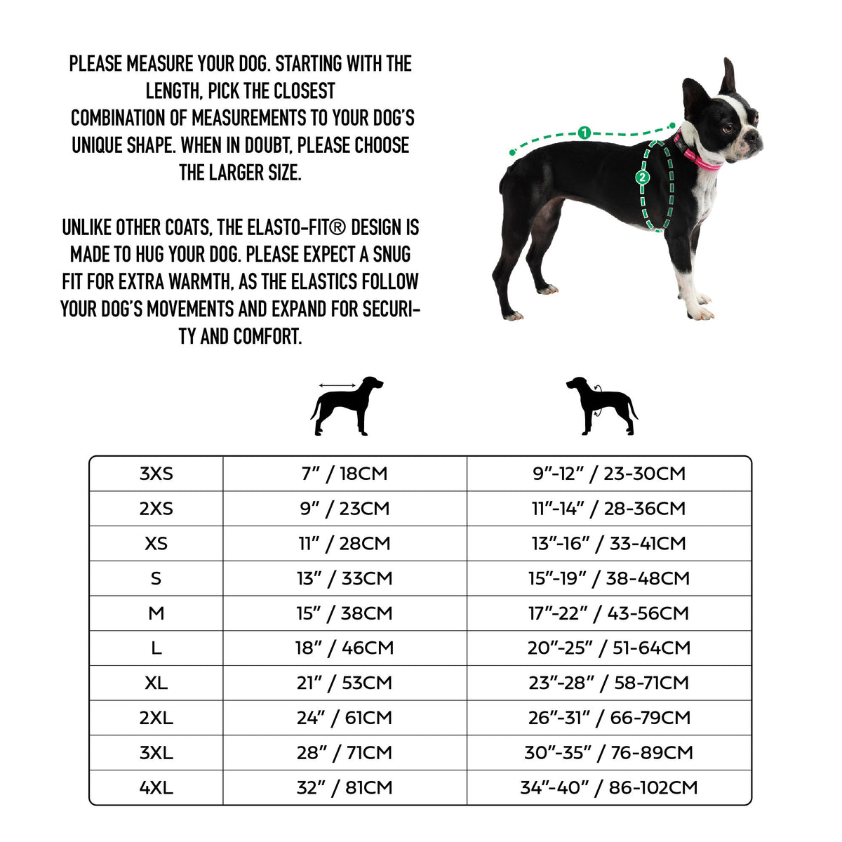GF PET Reversible Elasto-Fit Dog Raincoat - Green/Green