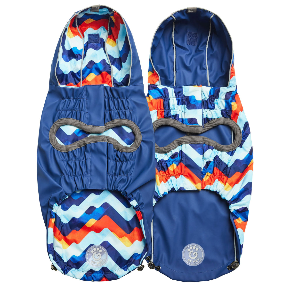 GF PET Reversible Elasto-Fit Dog Raincoat - Navy/Navy