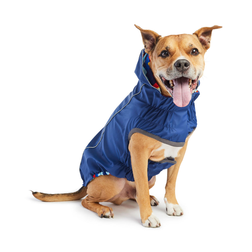GF PET Reversible Elasto-Fit Dog Raincoat - Navy/Navy