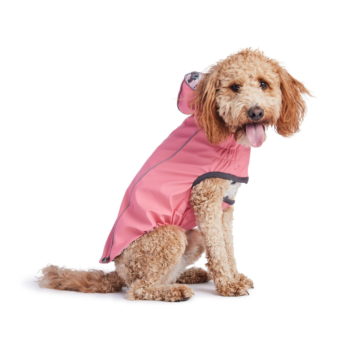 GF PET Reversible Elasto-Fit Dog Raincoat - Pink/Pink