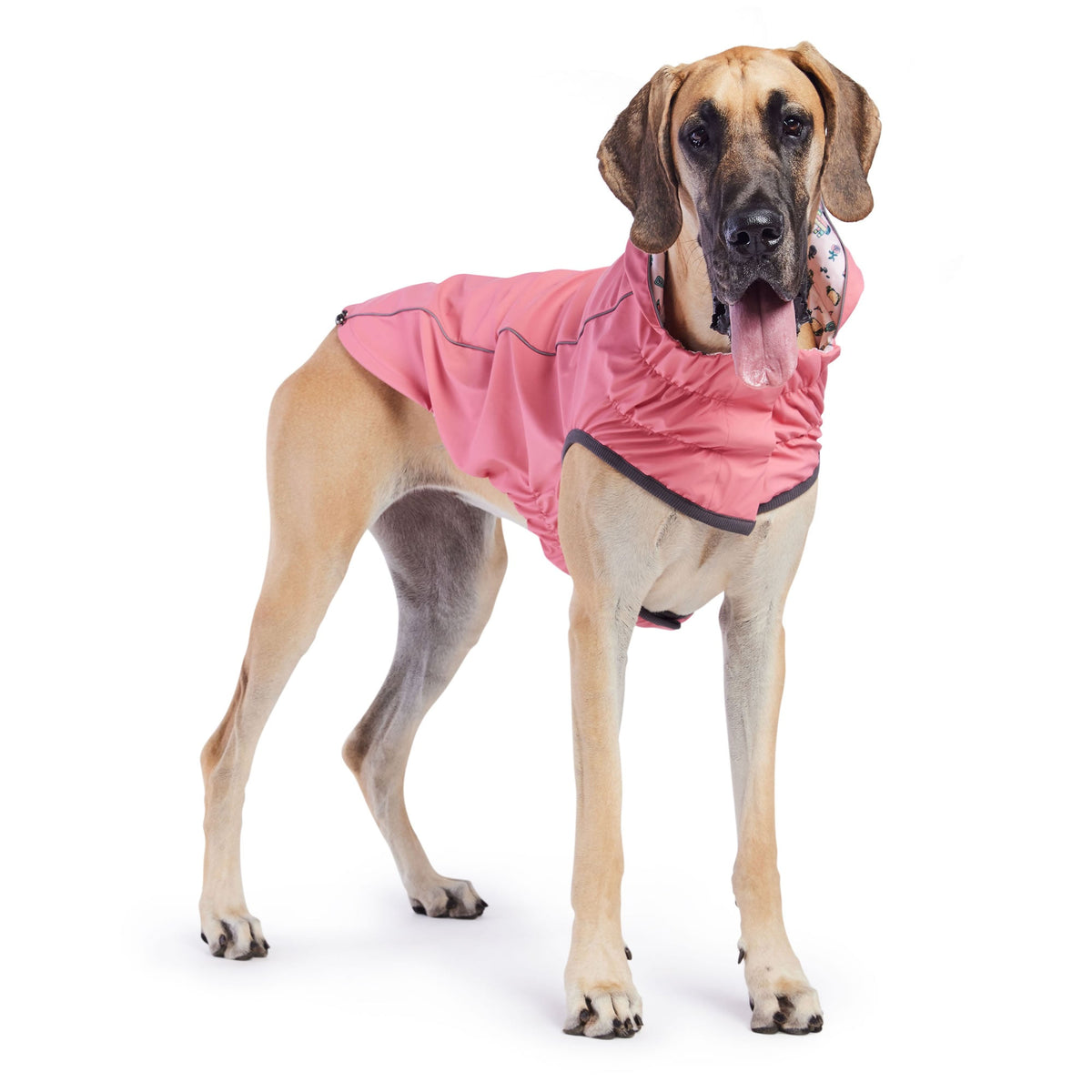 GF PET Reversible Elasto-Fit Dog Raincoat - Pink/Pink