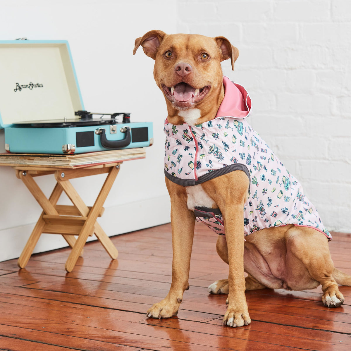 GF PET Reversible Elasto-Fit Dog Raincoat - Pink/Pink