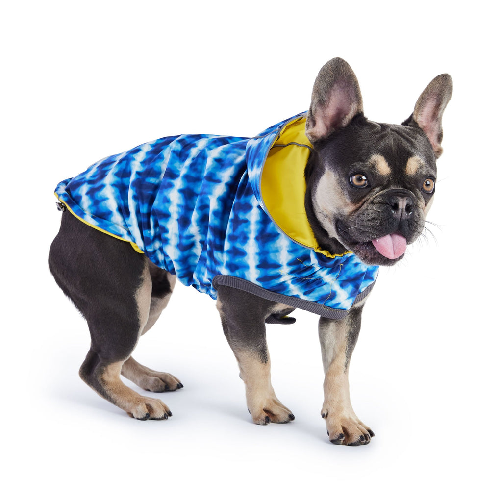 GF PET Reversible Elasto-Fit Dog Raincoat - Yellow/Blue
