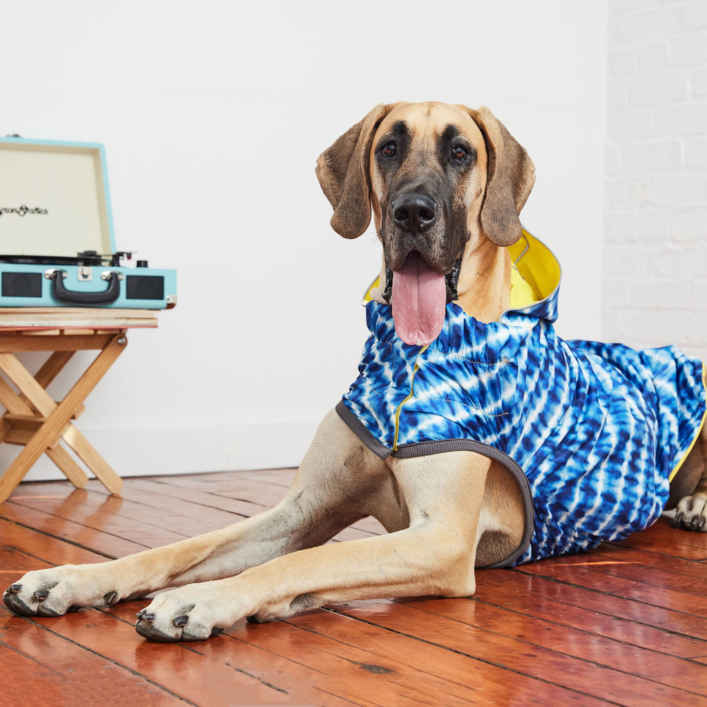 GF PET Reversible Elasto-Fit Dog Raincoat - Yellow/Blue