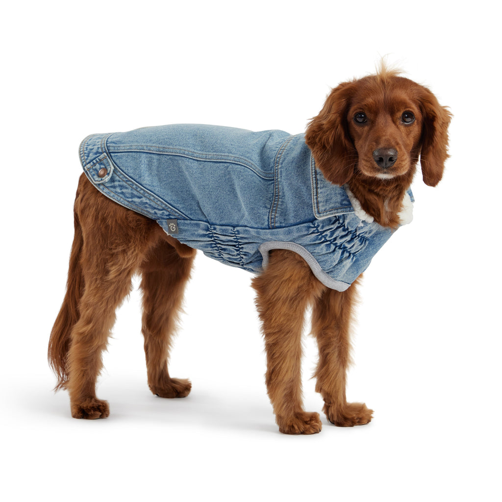 GF PET Denim Dog Jacket - Light Wash
