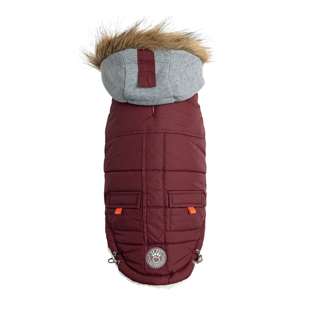 GF PET Winter Sailor Dog Parka - Burgundy