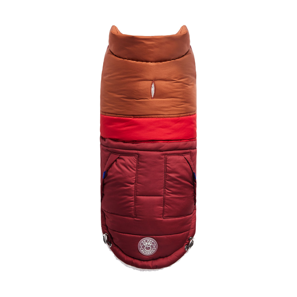 GF PET Retro Dog Puffer Jacket - Dark Red
