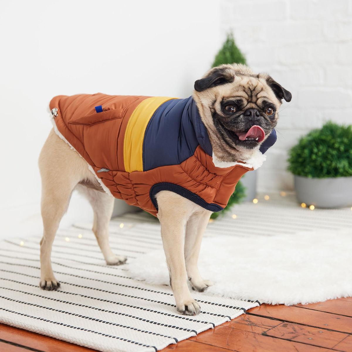 GF PET Retro Dog Puffer Jacket - Hazel