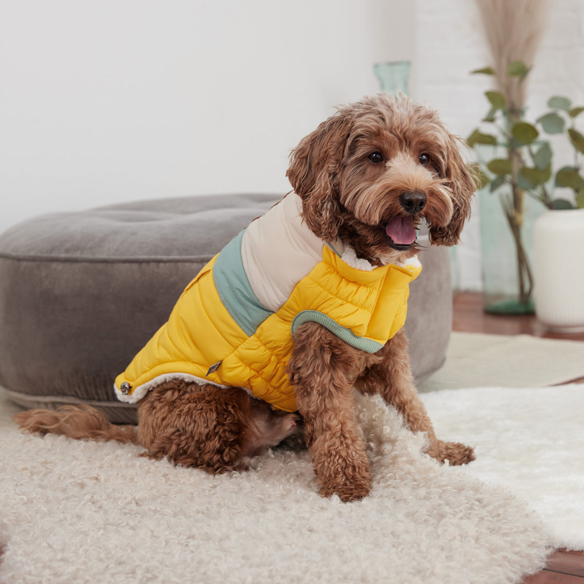 GF PET Camplife Dog Puffer Jacket - Yellow