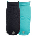 GF PET Reversible Chalet Dog Jacket - Black/Aqua