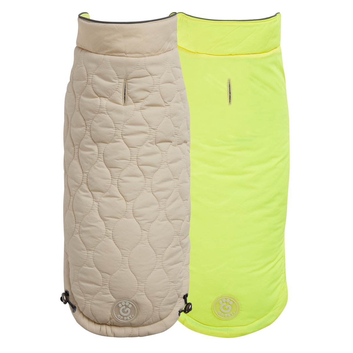 GF PET Reversible Chalet Dog Jacket - Sand/Yellow