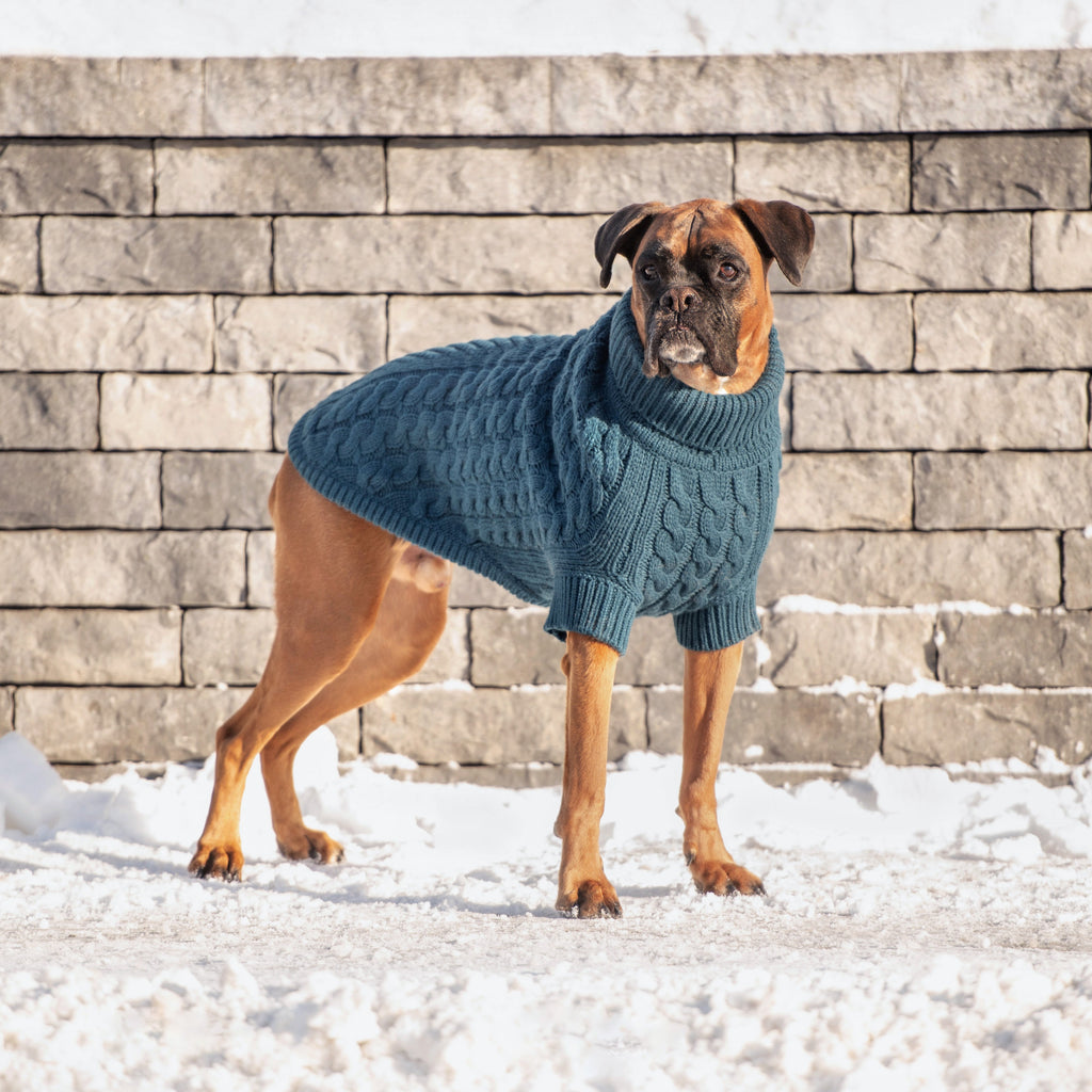 GF PET Chalet Dog Sweater - Dark Teal