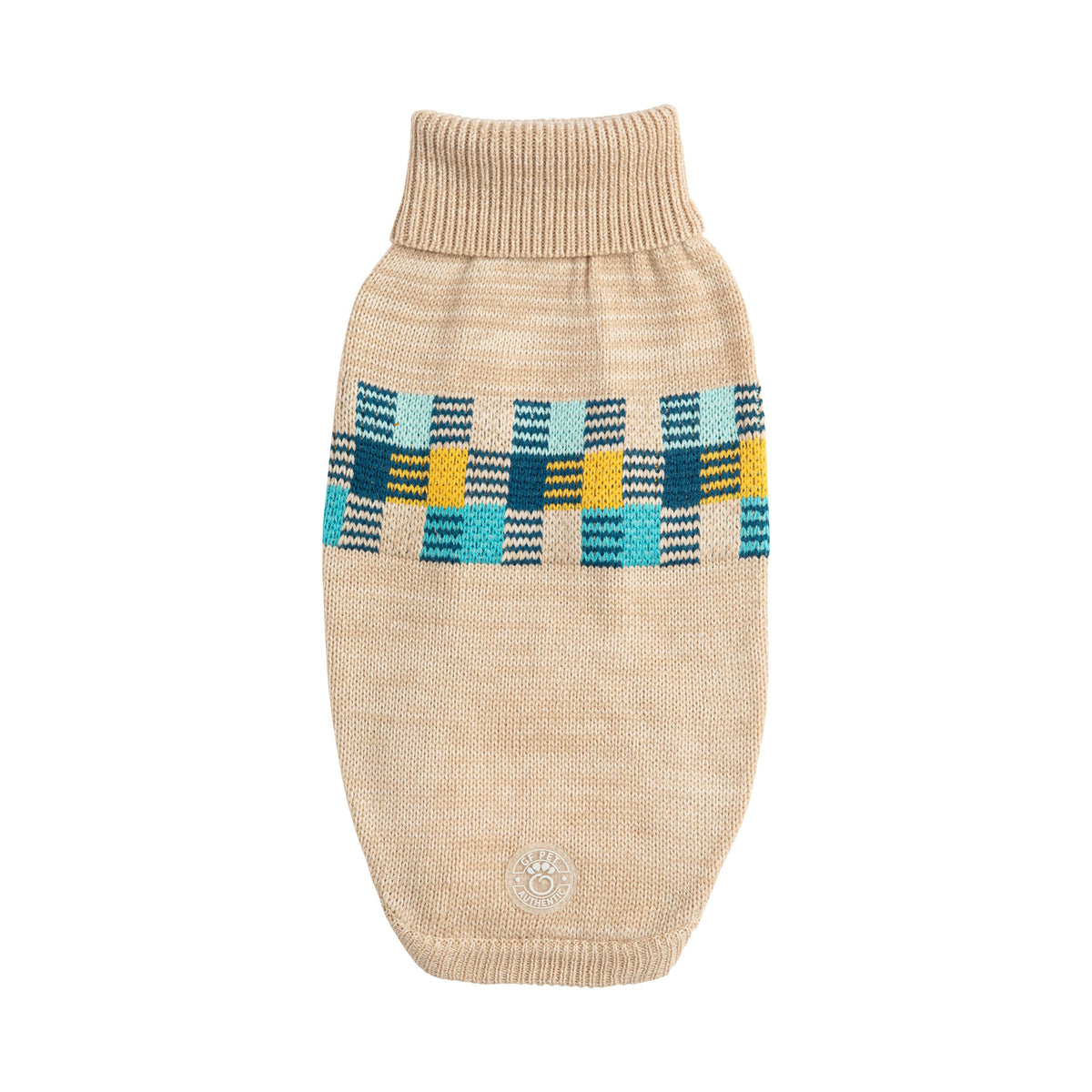 GF PET Winter Sailor Dog Sweater - Oatmeal Mix