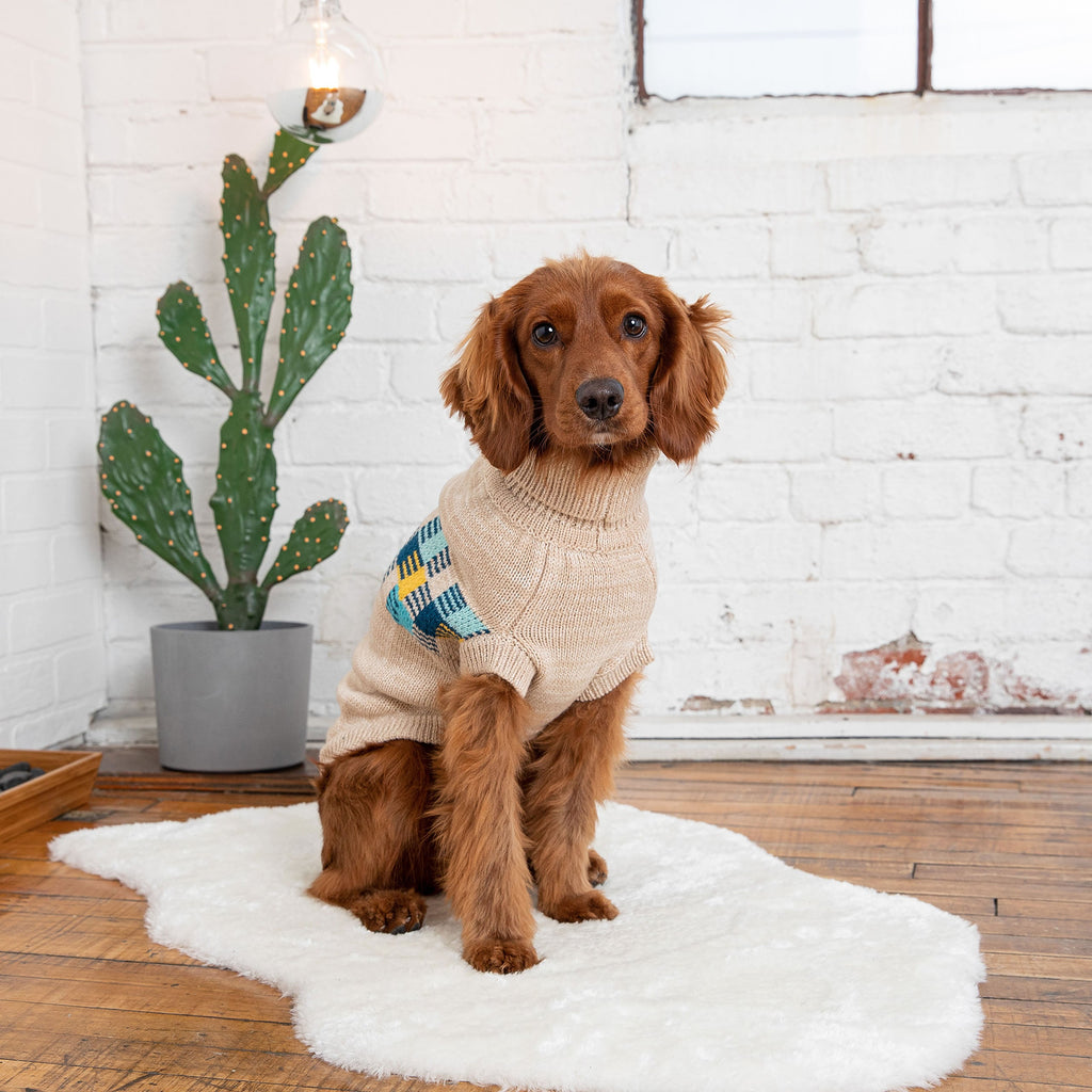 GF PET Winter Sailor Dog Sweater - Oatmeal Mix