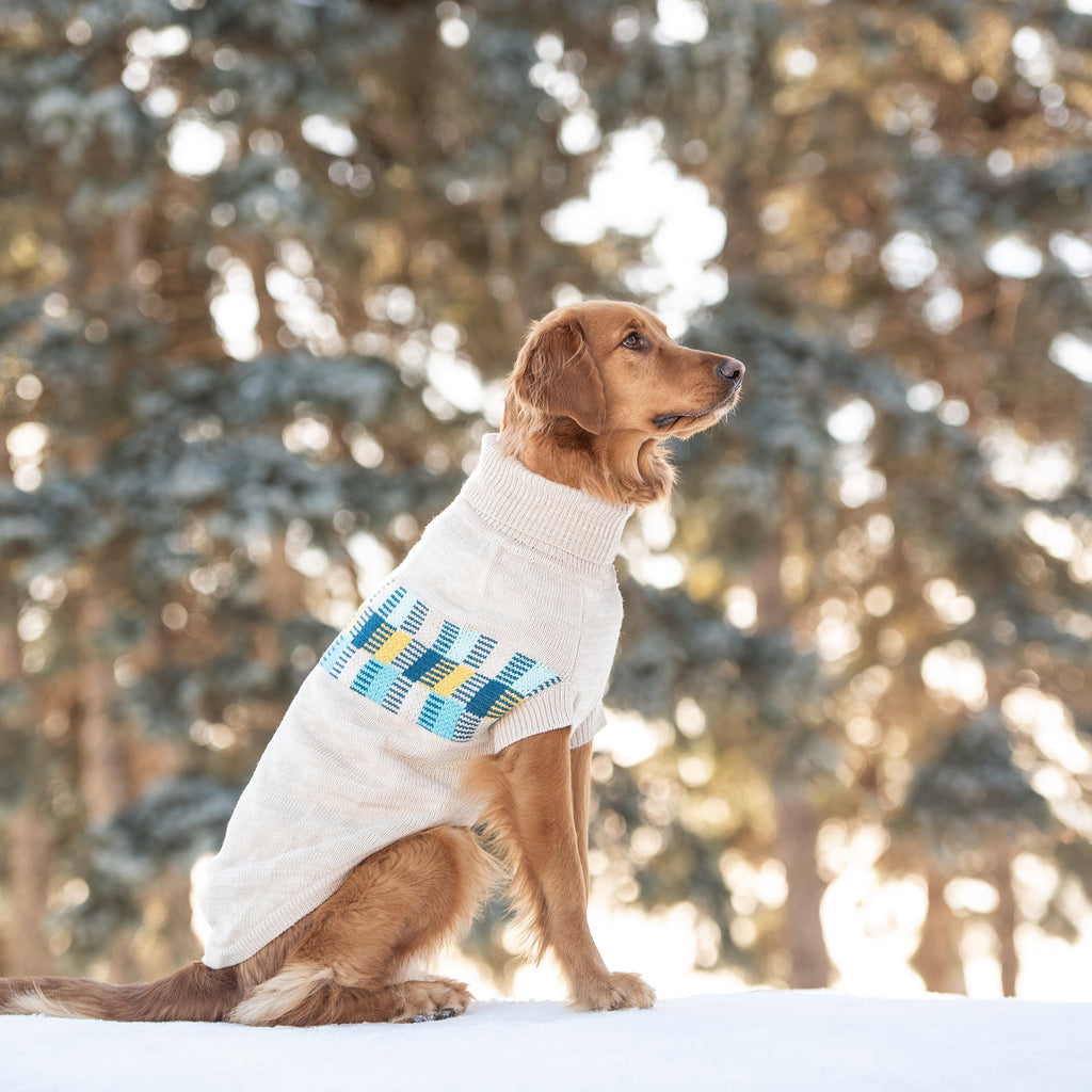 GF PET Winter Sailor Dog Sweater - Oatmeal Mix