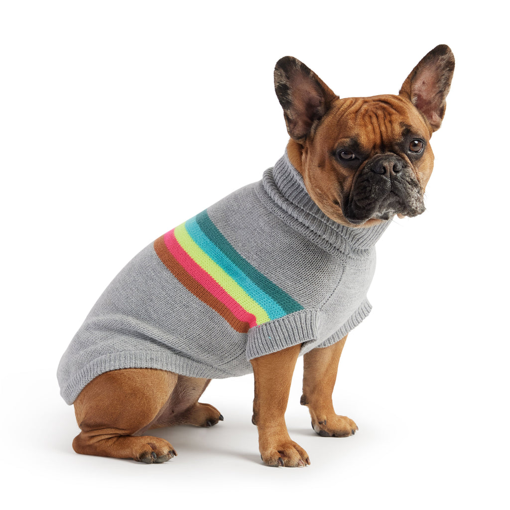 GF PET Retro Dog Sweater - Grey Mix