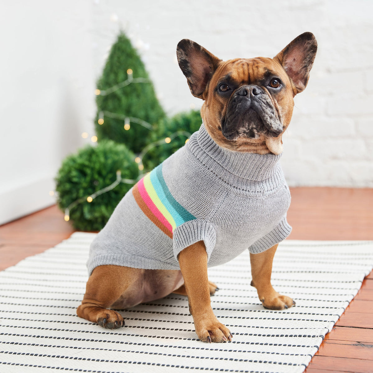 GF PET Retro Dog Sweater - Grey Mix