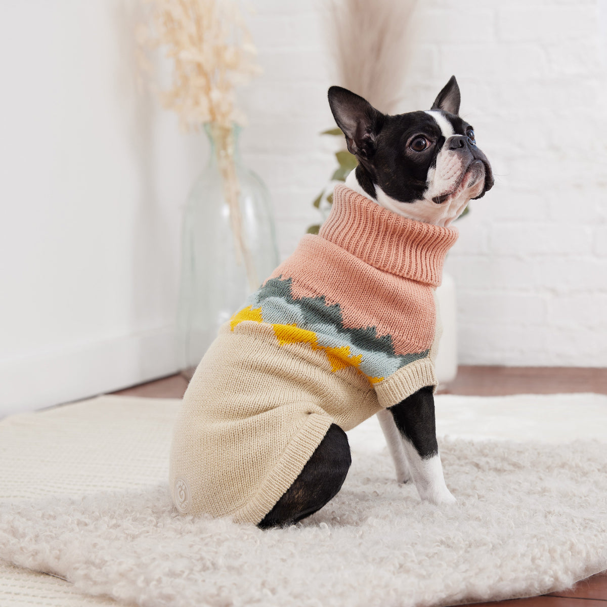 GF PET Fireside Dog Sweater - Clay
