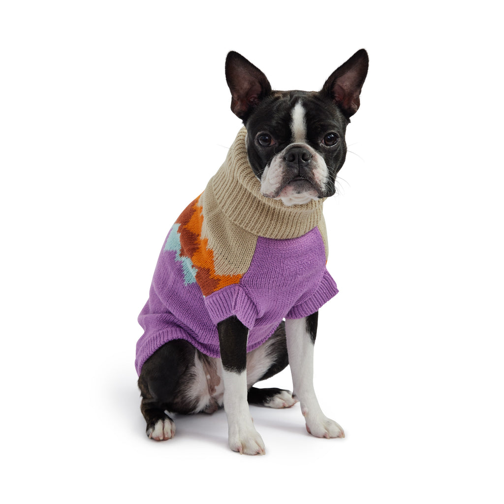GF PET Fireside Dog Sweater - Purple