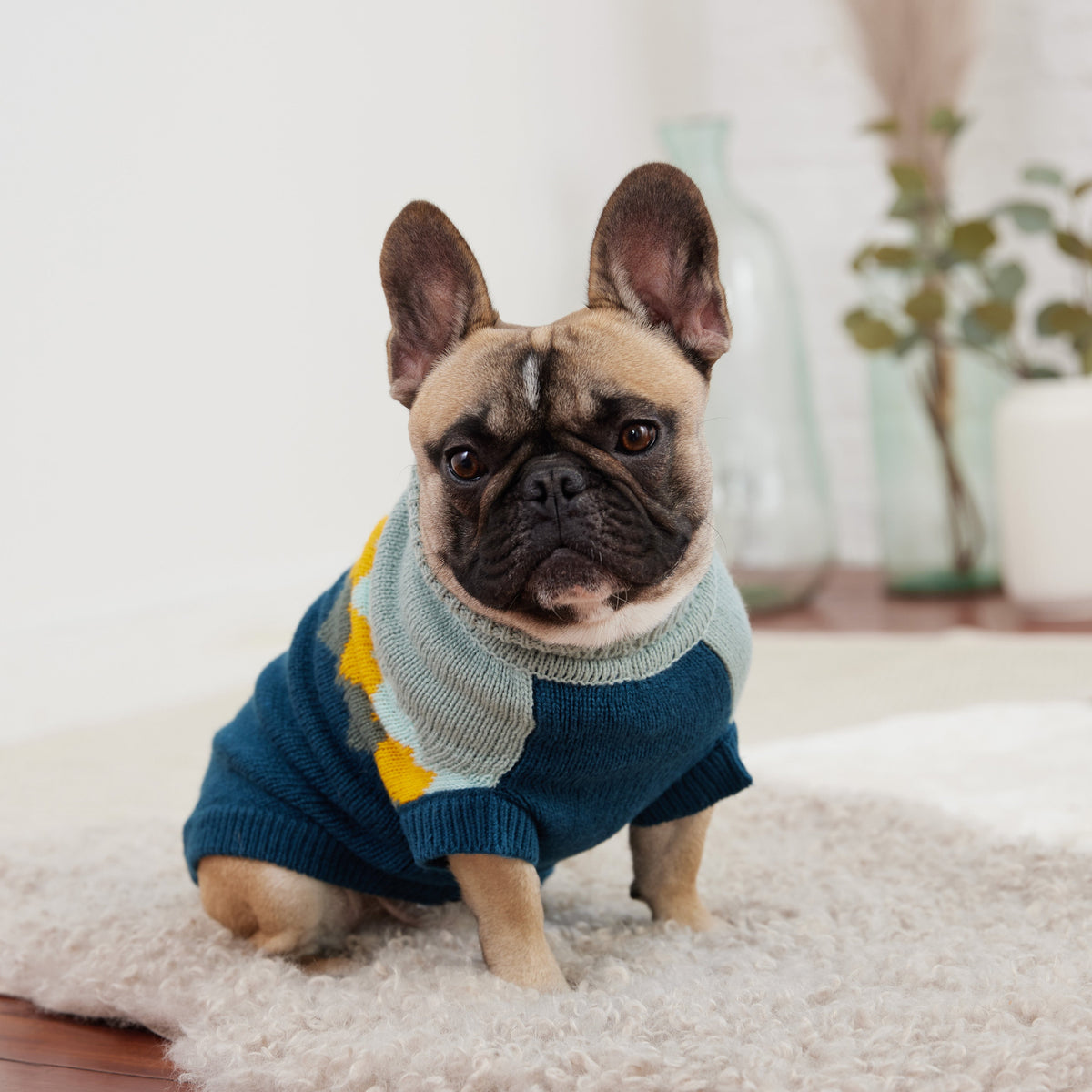 GF PET Fireside Dog Sweater - Teal