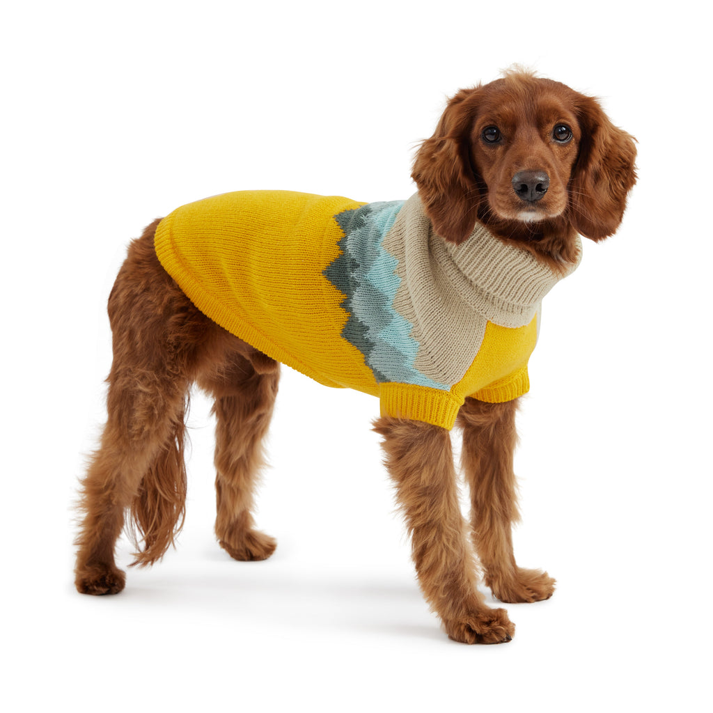 GF PET Fireside Dog Sweater - Yellow