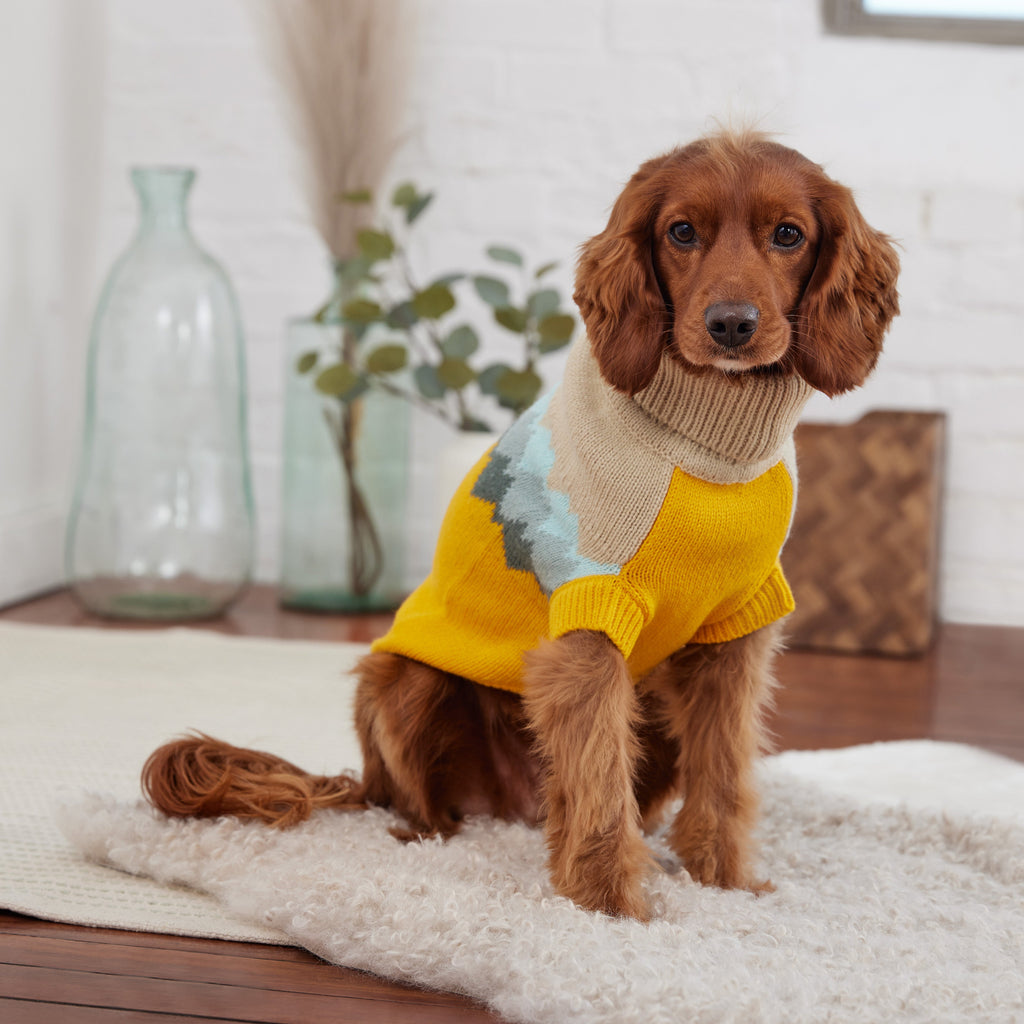GF PET Fireside Dog Sweater - Yellow
