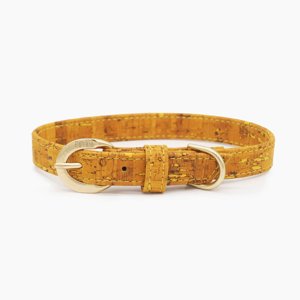 Diphda Honey Yellow Cork Leather Collar