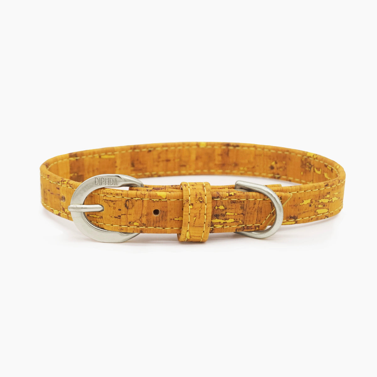 Diphda Honey Yellow Cork Leather Collar