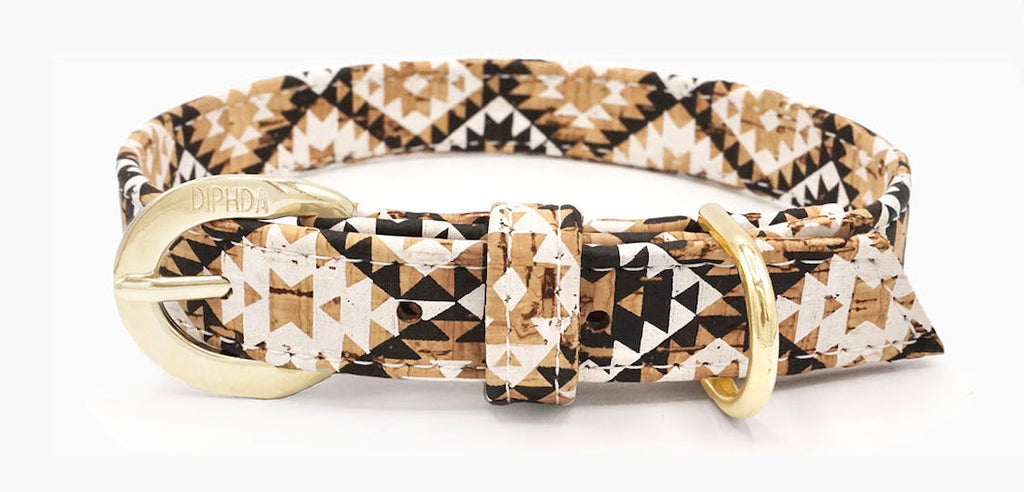 Diphda Diamond Cork Leather Collar