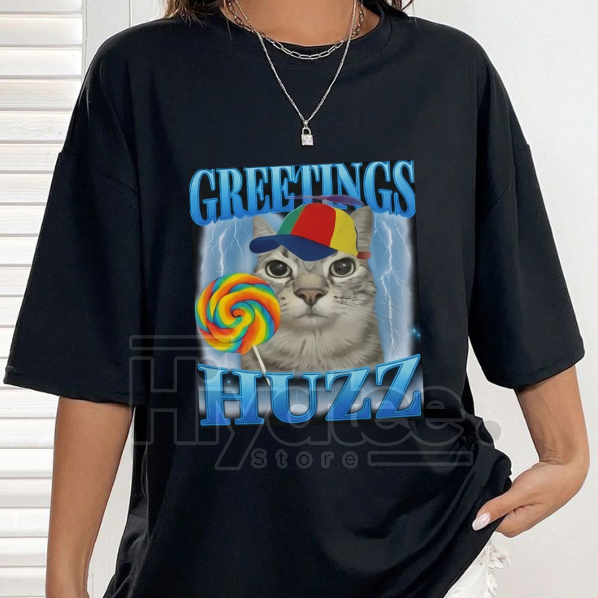 Lollipop Cat Huzz T-Shirt