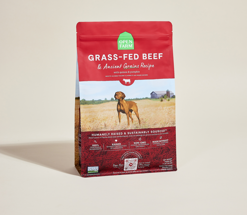 Open Farm Grass-Fed Beef & Ancient Grains Dry Dog Food - 22 lb