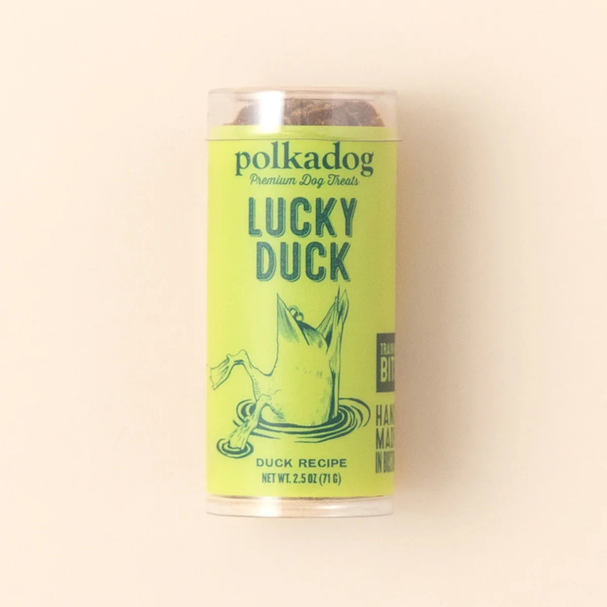 Polkadog Lucky Duck Training Bits Crunchy Dog and Cat Treats Mini Tube 2.5oz