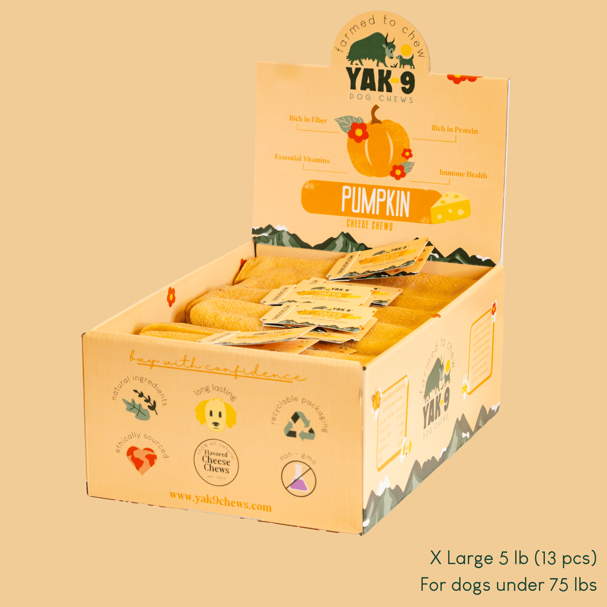 yak9 - Pumpkin Yak Chews for Dogs