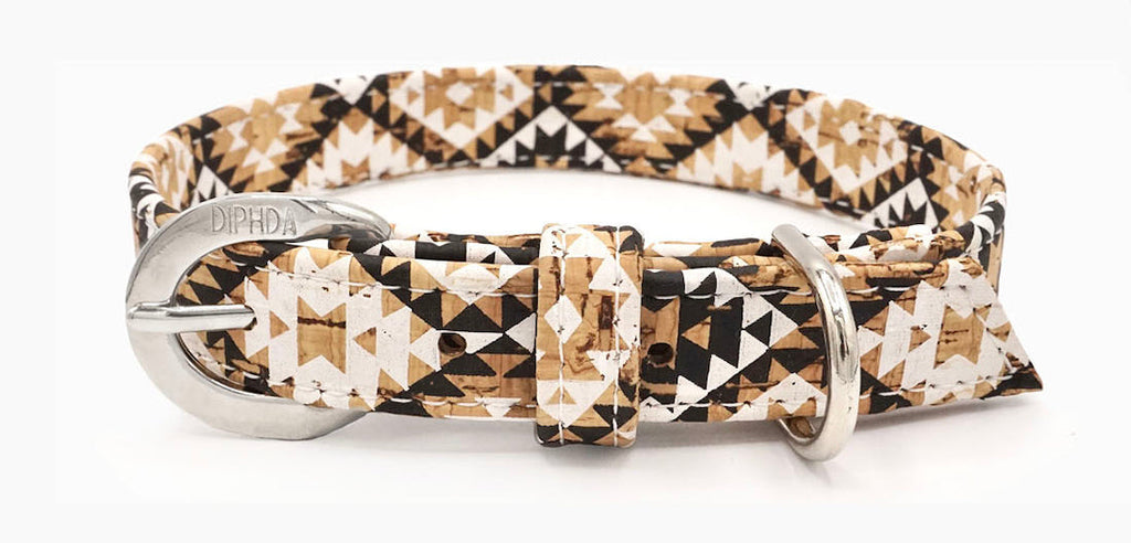 Diphda Diamond Cork Leather Collar