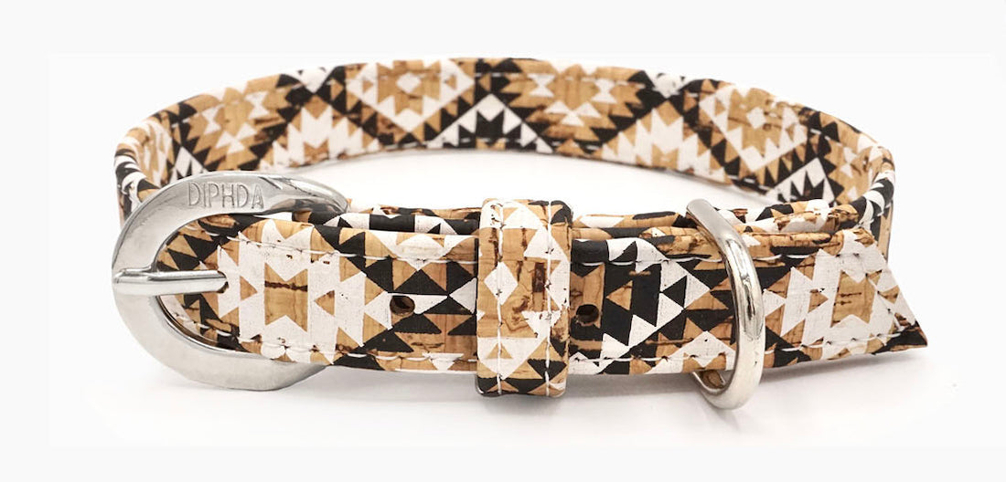 Diphda Diamond Cork Leather Collar