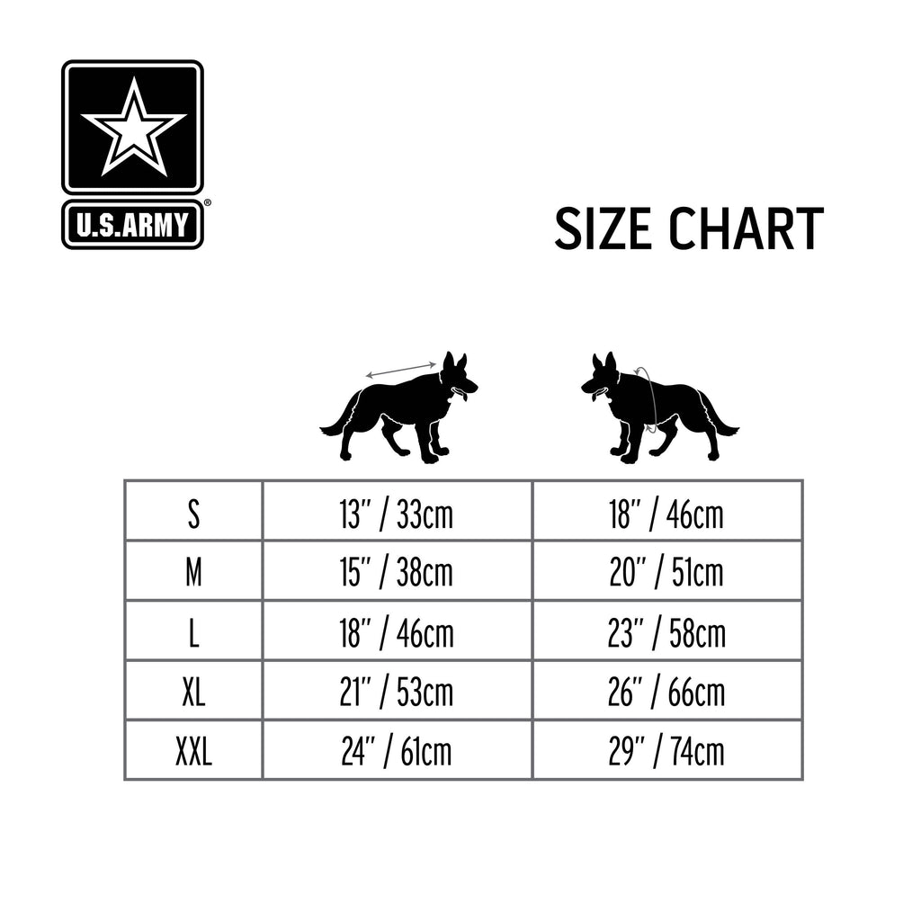 GF PET US Army Packable Dog Raincoat - Black