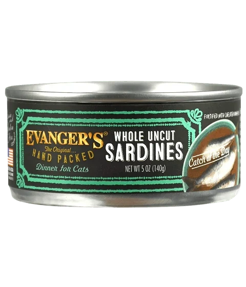 Evanger's Hand Packed Catch of the Day – Whole Sardines for Cats
