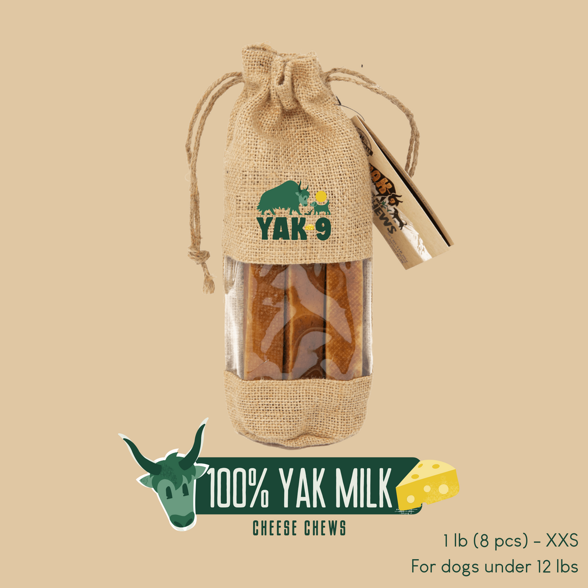 yak9 - 100% Yak Milk Chews for Dogs