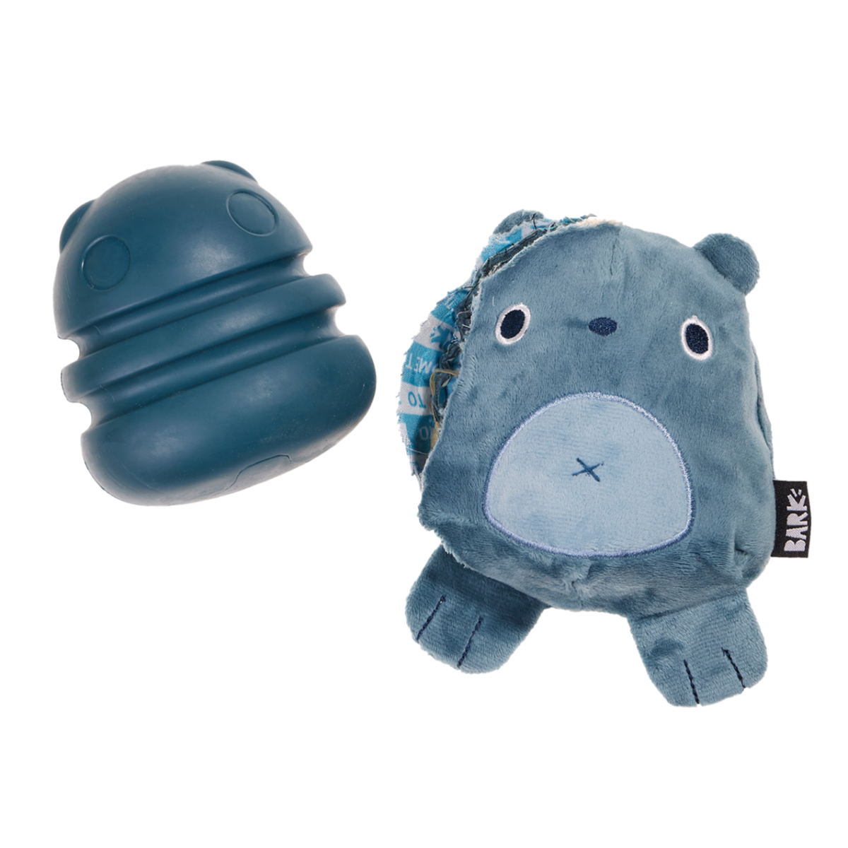 BARK Super Chewer Grey Bear Hugger Dog Toy - Large