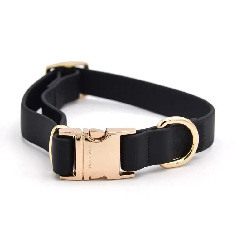 Fur Elise Pets Snap Collar - Noir L .98in x 14.2x22in
