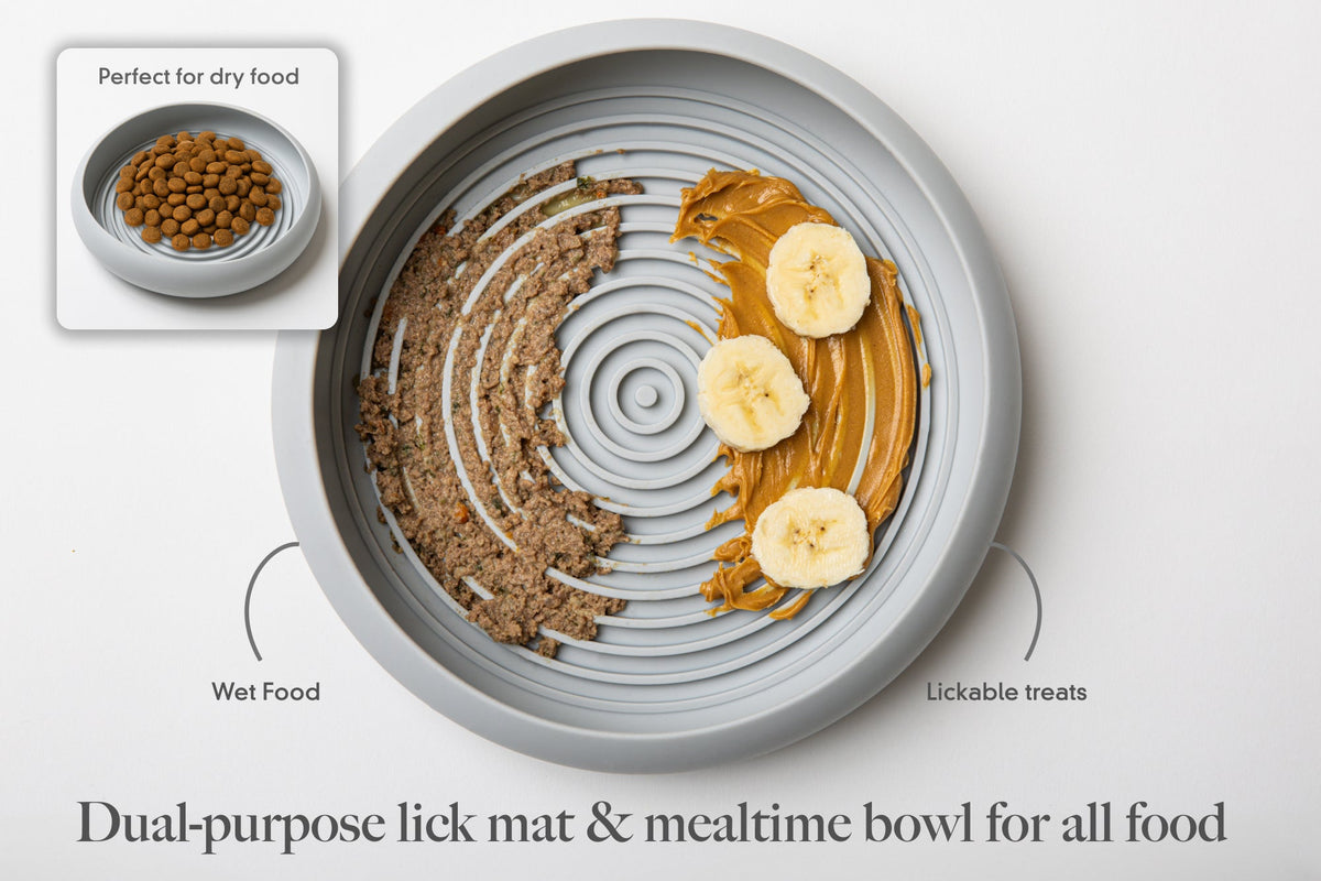 LAY LO Enrichment Lick Mat & Food Bowl